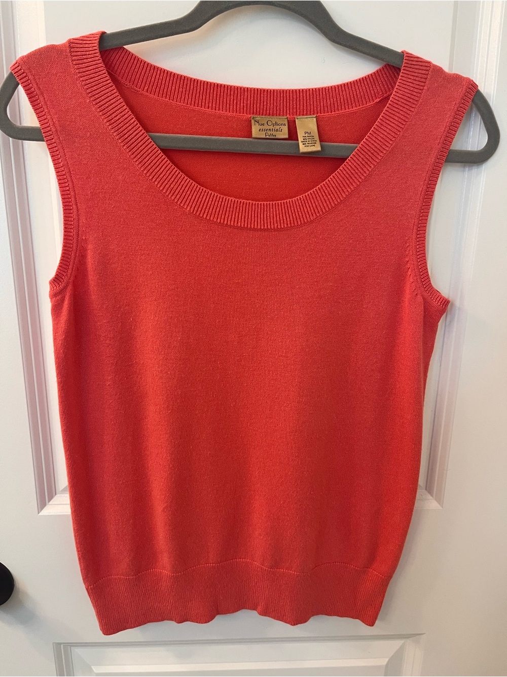 Nue Options Sleeveless Knit Tank in Coral